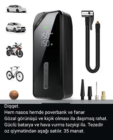 turbo az pirora: Hem nasos həmdə poverbank Psi ve bar ilə Təkərin hava azalmasını — 5