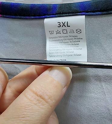 3xl: Футболка женская, новая, расцветка в градиент, размер 3XL, на плотных — 4
