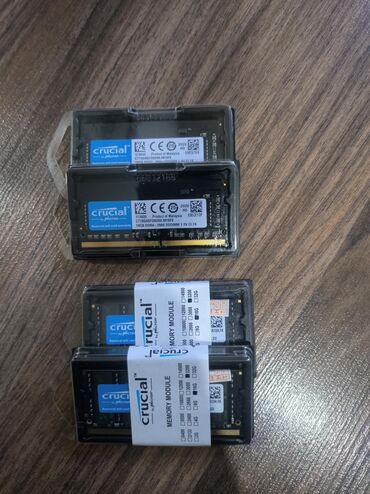 процессоры socket fm1: Оперативдик эс-тутум, Жаңы, Crucial, 16 ГБ, DDR4, 3200 МГц, Ноутбук үчүн