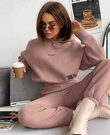 Gornji i donji deo: Ženski komplet trenerke sa duksericom – full termo 🔥 - Dvodijelni — 2