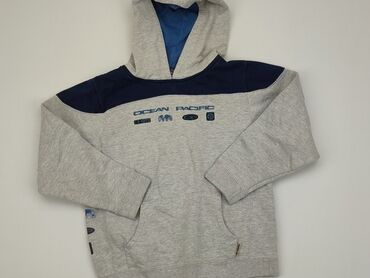 szary sweterek z perełkami: Sweatshirt, 7 years, 116-122 cm, condition - Good