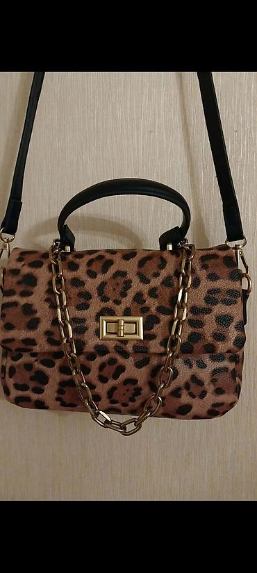 Бижутерия: Leopard naxışlı qadın çantası - Material: tekstura səthli ekoloji — 1