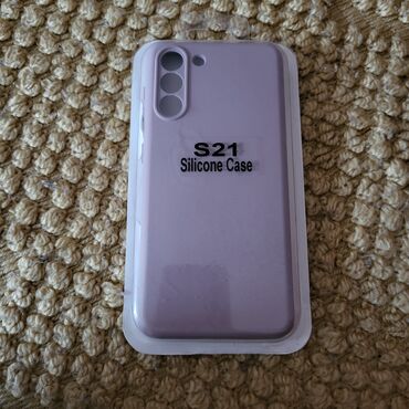силиконовый чехол: Силиконовый чехол накладка на samsung s 21 новый, цвет грязно розовый