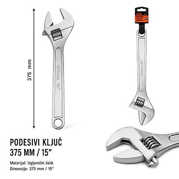 KMT podesivi francuski ključ 2385999 - Tip: Podesivi/švedski ključ
