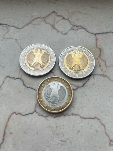 50 qəpik gerbli: 2 Avro, 2002 il, Nikel, Vəziyyəti: Yaxşı