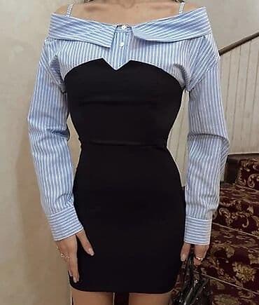 Haljine: 🔥Mini haljina sa efektom “dve u jednoj” – spoj košulje i — 6