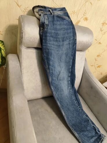 qaqa stili şalvar: Классические Мужские брюки, Massimo Dutti, S (EU 36), цвет - Синий