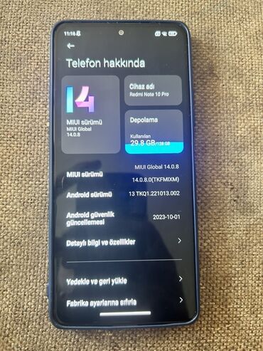 metbex kombayn qiymeti: Redmi Note 10 Pro, 128 ГБ, цвет - Оранжевый, Сенсорный
