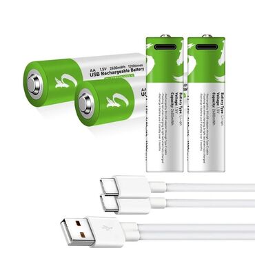 зарядка для аккумуляторных батареек: Перезаряжаемые батарейки от Typ-c телефонна зарядка пальчиковый и