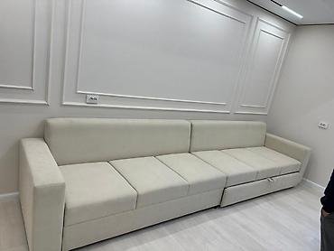sofa: Прямой мягкий диван с большим спальным местом и нишами для хранения — 3