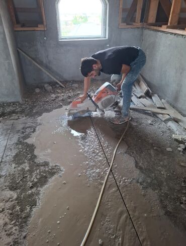 Beton işləri: Beton kəsimi beton kəsən beton deşən betonlarin kesilmesi deşilməsi