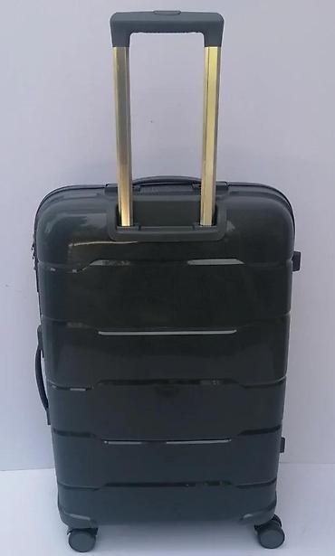 Putni koferi i torbe: Tvrdi kofer na točkiće – tamnosivi - Materijal: čvrsta ABS/PC školjka — 7