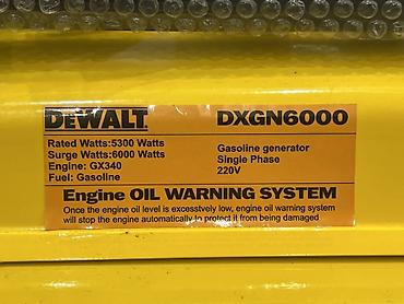 dewalt generator 6500: Бензиновый генератор DEWALT DXGN6000 Характеристики: - Номинальная — 2