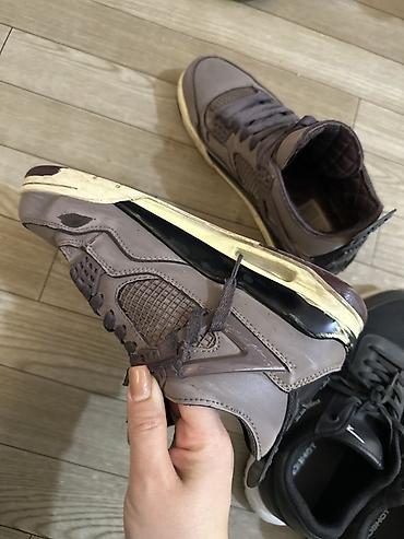 air jordan 4: Məhsul: Nike Air Jordan 4 stilində kişi krossovkası (boz/bənövşəyi — 1