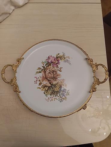 Кухонные принадлежности: Porcelain süfrə ləyən/tray - Material: ağ porselen lövhə - Üzərində — 4