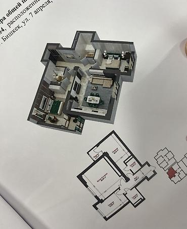 чон арыке: 3 бөлмө, 7660 м², Элитка, 14 кабат, ПСО (өз алдынча бүтүрүү) — 3
