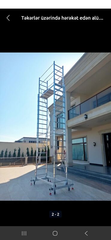 Nərdivanlar: Alüminium mobil skafold (işqaldı) - Material: yüngül və korroziyaya — 10
