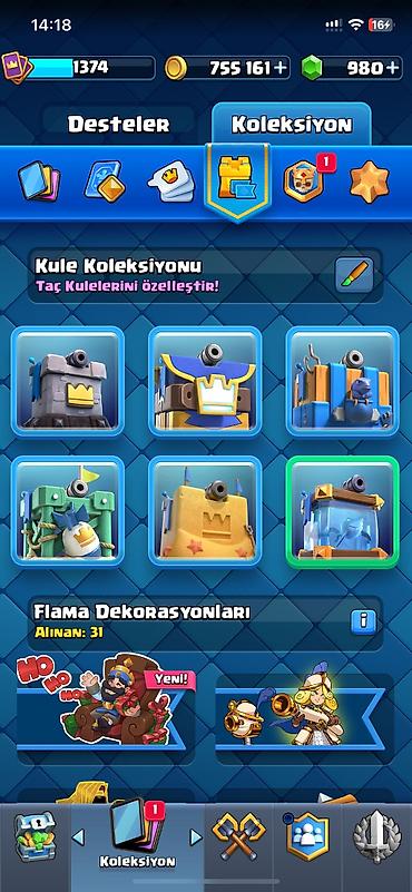 kohnə əsyalar: Clash Royale hesabı – uzunmüddətli aktiv profil - Xüsusi nişan: 10 — 7