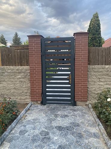 Откатные ворота: Откатные ворота из сэндвич‑панелей с автоматикой - Полотно — 67