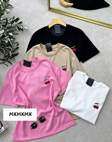 zenske majce: ✅Ženska pamučna majica sa motivom trešanja
✅1300 din — 6