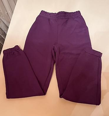 sport geyimler: Bənövşəyi rəngdə idman şalvarı - Model: Klassik jogger kəsimi - — 1