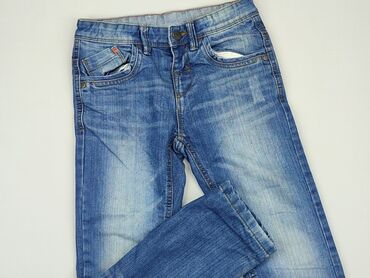 jeansy typu bootcut: Spodnie jeansowe, 8 lat, 122/128, stan - Dobry