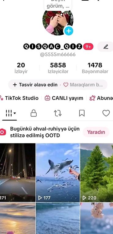 video montaj: Xidmət: TikTok hesabı - Platforma: TikTok - İstifadəçi adı — 1