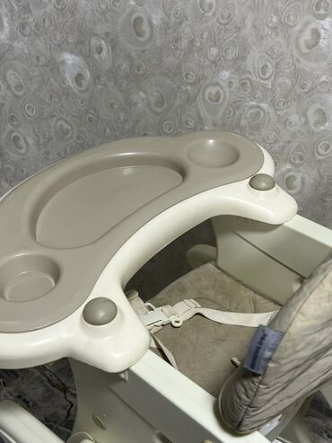 Yemək masaları, oturacaqları: MAMALOVE uşaq yemək stulu - Rəng: bej/krem - Yumşaq arxa hissə və — 7