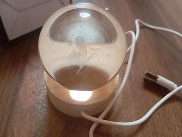 hediyye qutu: 3D Crystal Ball Night Light – USB ilə işləyən dekorativ gecə işığı - — 2