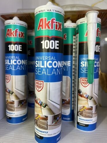 Шпаклевка: Универсальный силиконовый герметик Akfix 100E. Подходит для