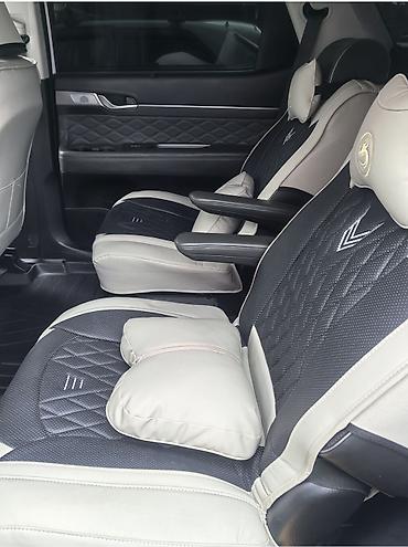 кожаная: Чехлы Кожаные, С подушкой, цвет - Бежевый, Hyundai, Б/у, Самовывоз — 2