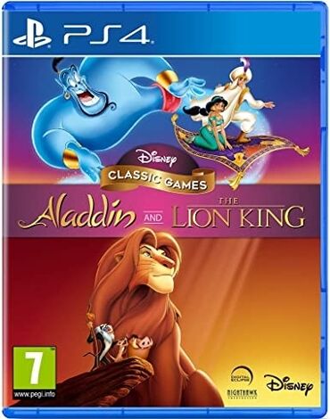 Oyun diskləri və kartricləri: Ps4 üçün aladdin and the lion king oyun diski. Tam yeni, original