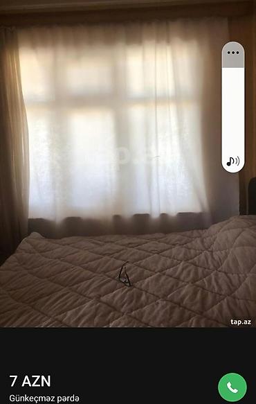 Günkeçirməz pərdə - Rəng: açıq bej/ağ ton - Material: qalın, işığı