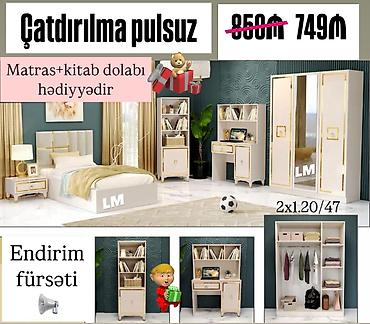 taxt kiravat: Oğlan və qız üçün, Yeni, Təknəfərlik çarpayı — 1