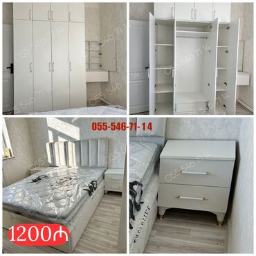 Yataq otağı dəstləri: İkinəfərlik çarpayı, Dolab, Termo, 2 tumba, Yeni