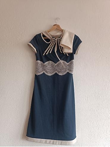 Вечерние платья: Вечернее платье, Классическое, Короткая модель, С рукавами, S — 14