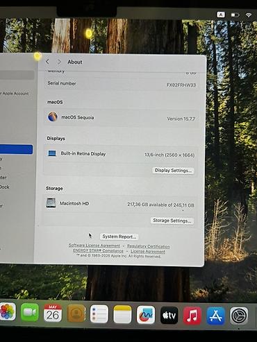 Apple MacBook: Apple MacBook Air M3 Məlumatları şəkildə yükləmişəm. Ekranda qoruyucu — 5