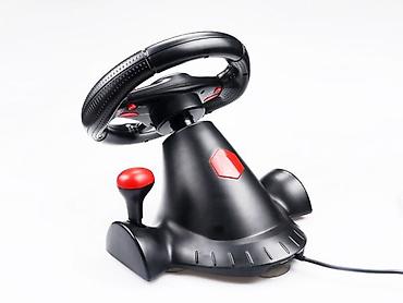 vatrogasac sem: Gejmerski volan sa pedalama STR-ShockForce-II Gembird, USB, PC, crno — 3