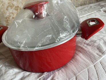 Продукты питания: Кастрюля, цвет - Красный, Турция