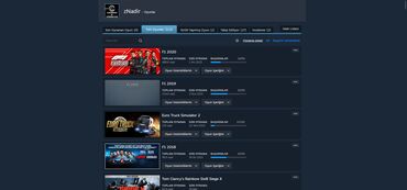 видео магнитафон: İdeal steam hesabı.İçərisində 80 dən çox oyun var.F1,OUTLAST,PUBG kimi