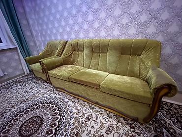 Комплект мягкой мебели, Б/у, Самовывоз, цвет - Зеленый