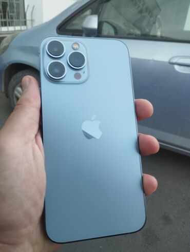 айфон 13 pro max цена бишкек: IPhone 13 Pro Max, Колдонулган, 128 ГБ, Sierra Blue, Заряддоочу түзүлүш, Каптама, Кабель, 80 %