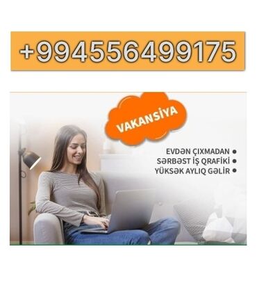 vakansiya part time v Azərbaycan | PS4 (SONY PLAYSTATION 4): Daşınmaz əmlaka işçi xanım axtarılır aylıq gəliri 500 azn dən 700 azn
