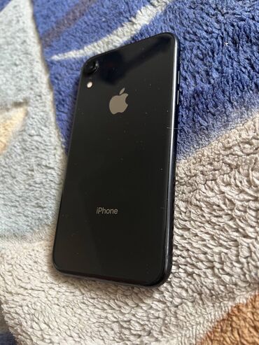 копия айфона: IPhone Xr, Колдонулган, 64 ГБ, Кара, Каптама, 79 %