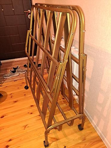raskladuska: Təkərli metal qatlanan çarpayı karkası - Material: Mis polad — 4