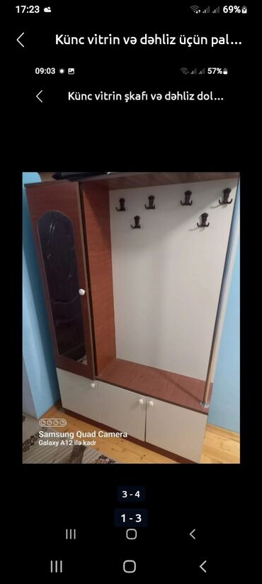 2 ci el seyf qapi: Б/у, Распашной, 4 двери Прямой шкаф, Шкаф в прихожей, Азербайджан