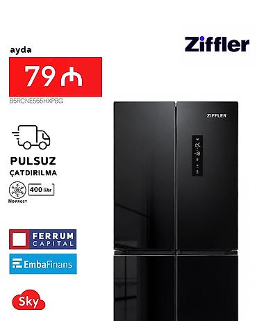 dvd satisi: Yeni 4 qapılı Soyuducu Satılır, rəng - Qara, Kredit var — 1