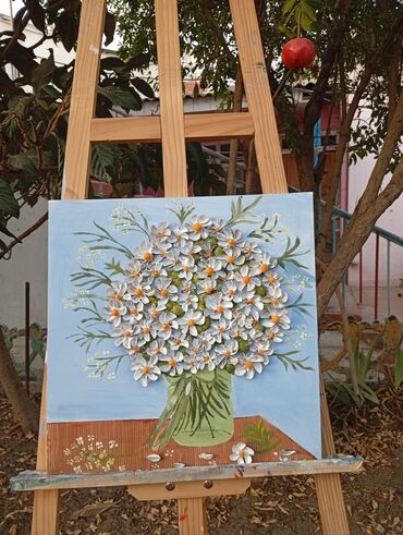 Şəkillər, tablolar: Əl işi 3D çiçək rəsm tabloları - Texnika: Akril boya və həcmi verən — 11