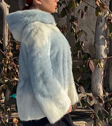 Шубы: Шуба, Норка, Короткая модель, С капюшоном, 3XL — 8