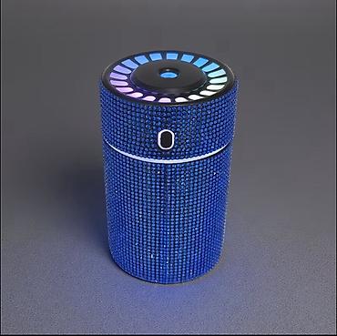 aroma diffuzor: Mavi kristal daşlarla bəzədilmiş LED aromaterapiya nəmləndiricisi - — 1